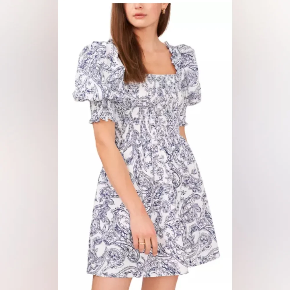 Smocked puff sleeve dress size S - Picture 6 of 6
